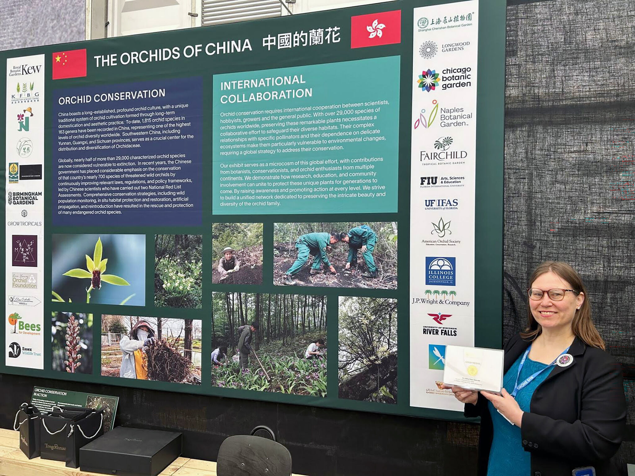 Golden: RHS Chelsea Flower Show display with Illinois College ties earns top marks