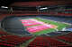 HOUSTON, TEXAS - MAY 27: Workers prepare for the 2026 FIFA World Cup at Houston Stadium on May 27, 2026 in Houston, Texas. Some Houstonians have expressed frustration ahead of the event kicking off in the city.