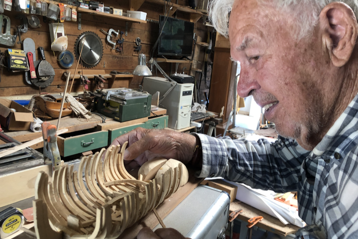 At 96, Bay Area shipwright is still building tiny boats and living a big life