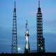 FILE - A Blue Origin New Glenn rocket stands ready for launch at the Cape Canaveral Space Force station in Cape Canaveral, Fla., April 18, 2026.