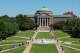 Southern Methodist University, seen from the Main Quadrangle, was founded in 1911 and began to grow from the historic Dallas Hall. It was completed in 1915.
