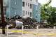 Damages are seen following an apartment complex fire in the 400 block of East 9th Street, Friday, May 29, 2026 in Dallas.