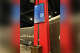 The silver button that hails rides at the Vegas Loop’s Resorts World station, as seen on May 27, 2026.