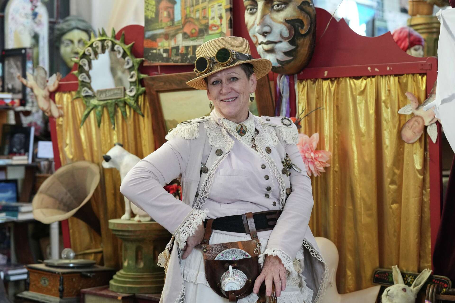 Photos show airship captains and Victorian inventors flocking to a