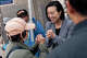 San Francisco Supervisor Connie Chan, center, greets a supporter in Chinatown on Primary Election Day in San Francisco, Tuesday, June 2, 2026. Chan, who represents District 1 on the Board of Supervisors, is running to represent California's 11th Congressional District, currently held by Former House Speaker Rep. Nancy Pelosi (D-CA).