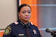 Dallas County Sheriff Marian Brown speaks during a press conference at Dallas Police Headquarters on Thursday, Oct. 21, 2021, in Dallas. (Elias Valverde II/The Dallas Morning News)