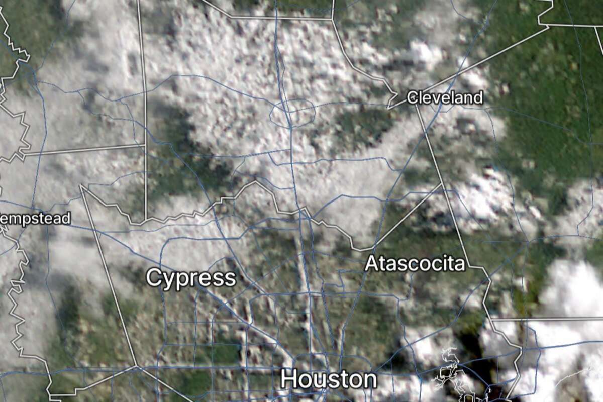 Satellite images showed clouds lining up directly over Houston-area freeways, leaving even meteorologists searching for answers. Storm chaser Ethan Mok shared the images taken between roughly  7 a.m. and 8 a.m. Tuesday, June 2, 2026. 