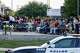 Dozens of people gather for a vigil for victims of The Clyde apartment explosion and fire in Oak Cliff on Wednesday, June 3, 2026, in Dallas.