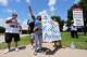 Supporters for Karmelo Anthony demonstrate in front of the Collin County courthouse Thursday, June 4, 2026, in McKinney, Texas.