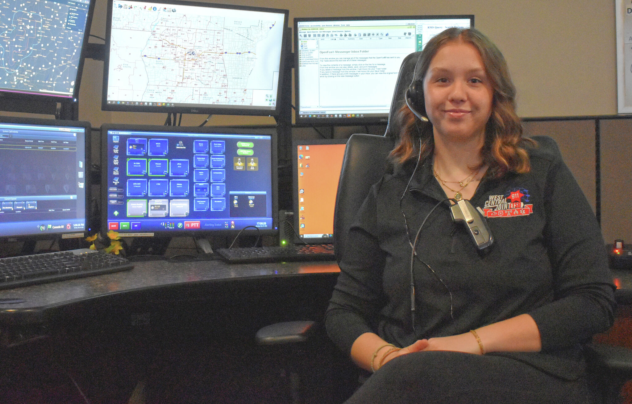 Behind the badge: Telecommunicator Kaitlyn Welch playing a role in community's safety