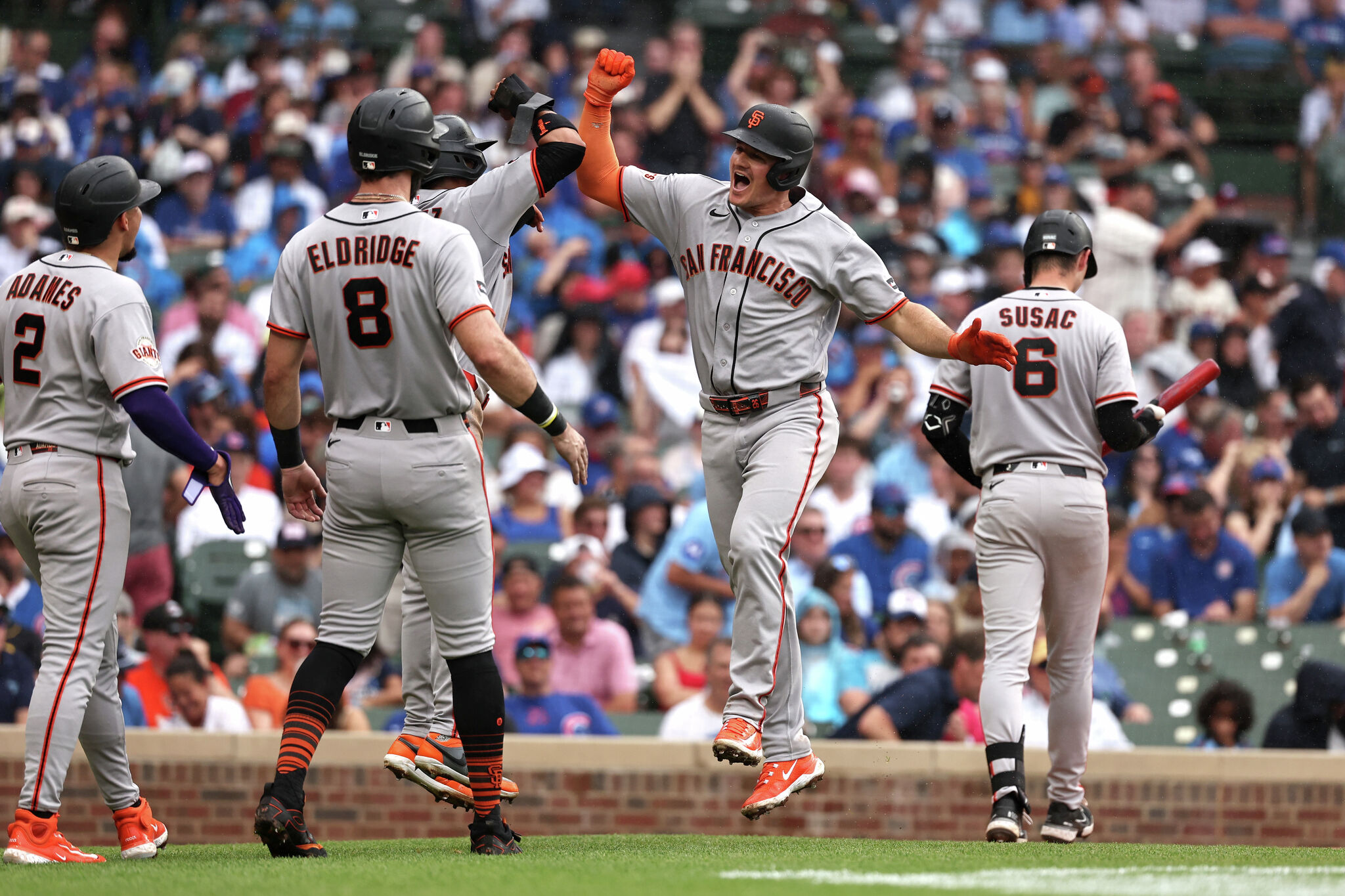 Giants blast seven home runs, including another grand slam, in rout of Cubs - San Francisco Chronicle