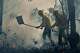 Xerente Indigenous firefighters attend a controlled burn as part of a fire prevention operation along Brazil's environmental protection agency, IBAMA, at the Xerente territory, near Tocantinia, Tocantins state, Brazil, Tuesday, May 19, 2026.