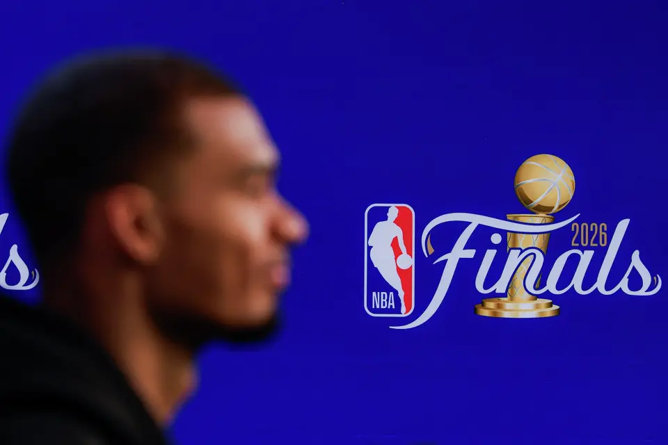 San Antonio Spurs center Victor Wembanyama answers questions during a news conference at Madison Square Garden in New York, Sunday, June 7, 2026, ahead of Game 3 of the NBA Finals against the New York Knicks.