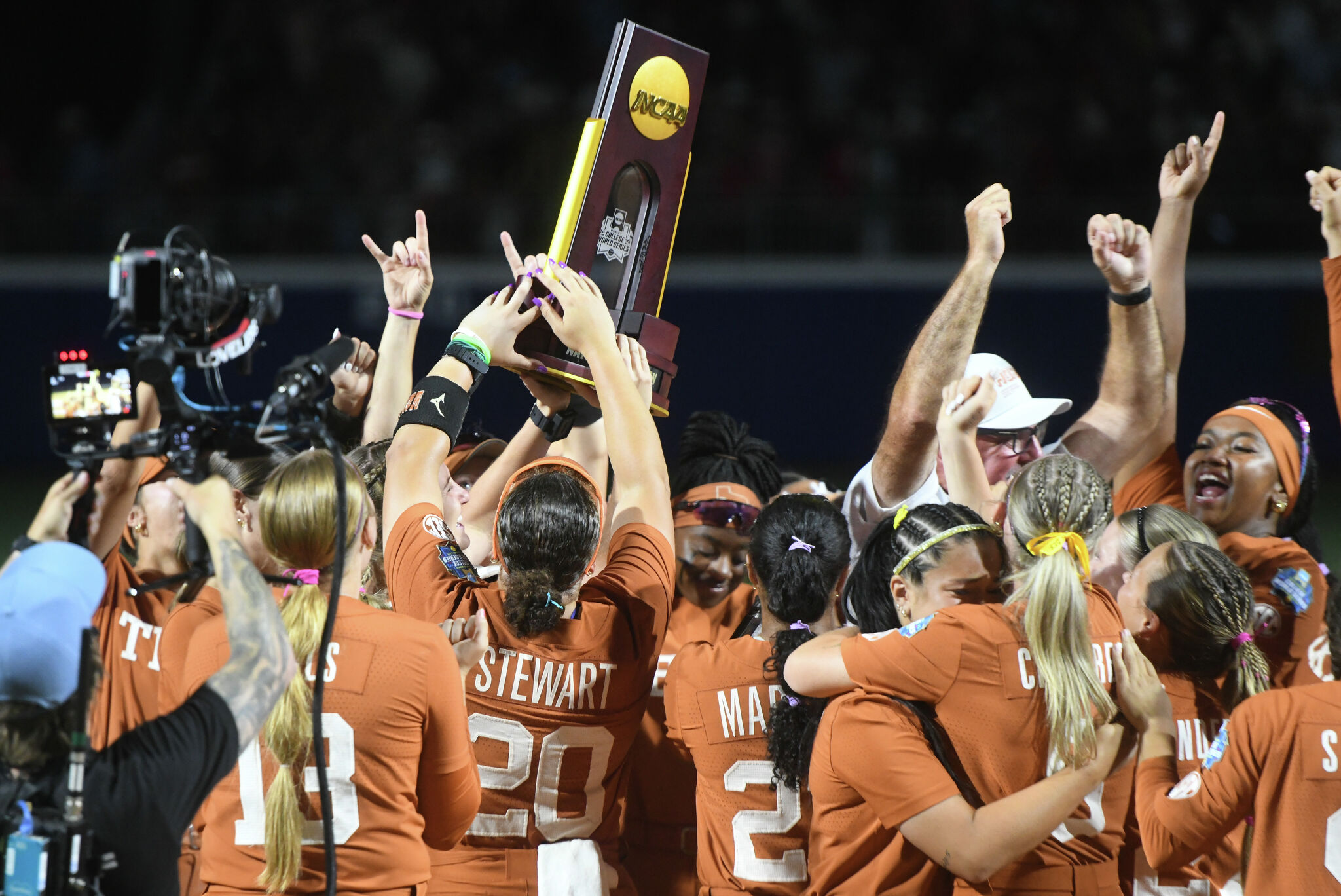 The Longhorns (53-12) claimed the program's second national title and successfully defended the crown they won in 2025.
