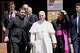 Pope Leo XIV leaves after meeting with Spain's bishops at the Spanish Episcopal Conference in Madrid, Spain, Monday, June 8, 2026.