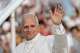 Pope Leo XIV waves as he arrives to attend a prayer vigil at Lluis Companys Olympic Stadium in Barcelona, Spain, Tuesday, June 9, 2026.