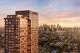 Renderings of The Lora, a 27-story luxury apartment tower part of the 1 million-square-foot Knox Street development.