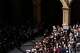 People wait for the arrival of Pope Leo XIV to lead a rosary at the Abbey of Our Lady of Montserrat, in Montserrat, Spain, Wednesday, June 10, 2026.