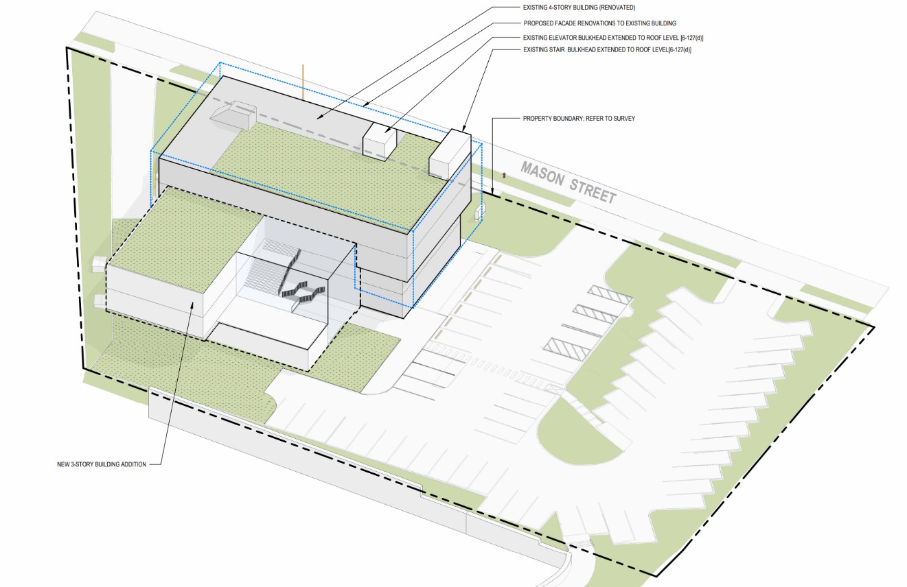 Greenwich wants closer look at redesign of Mason Street office building