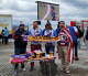 Members of the Albany Outlaws take part in a watch party for a game between the United States and England in the 2022 FIFA World Cup at Jennings Landing on Nov. 25, 2022.