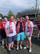 Chris LaPointe, center, and members of the Saratoga Outlaws pose for a photo before a U.S. Men's National Team game against South Korea on Sept. 6, 2025, at Sports Illustrated Stadium in Harrison, NJ.