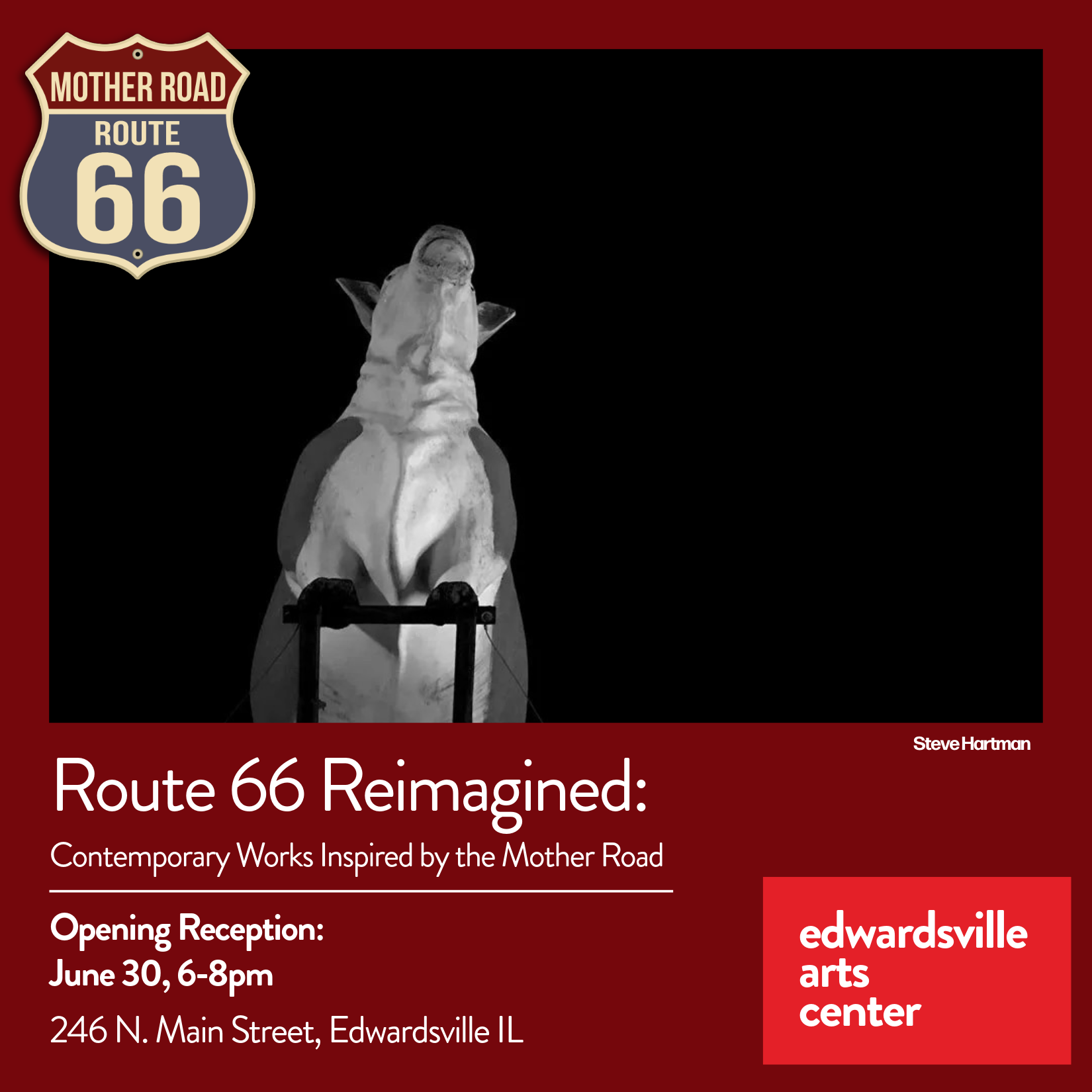 CRASH GATE 旧ライン アートボード ROUTE66 Route 66 art exhibition opens at Edwardsville gallery