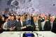 Gwynne Shotwell, President and COO of SpaceX, third from right, celebrates with colleagues during a bell ringing ceremony for the IPO of SpaceX at the Nasdaq MarketSite in New York, Friday, June 12, 2026, in New York.