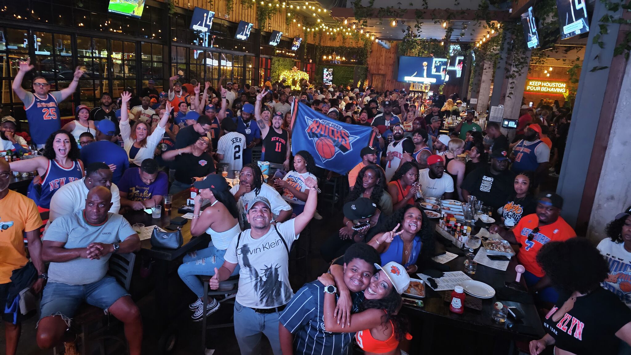 Knicks Fans Pack Three Houston Bars for Game 5 Title Clincher