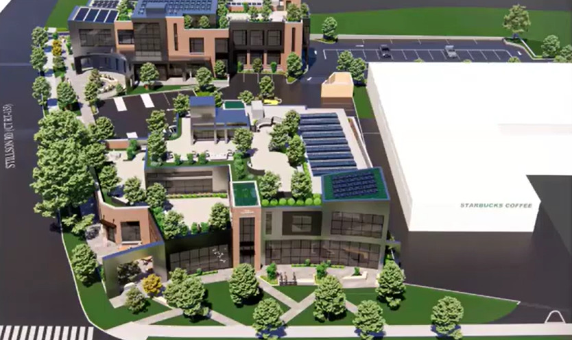 The project would replace the existing structures while largely maintaining their current footprint.