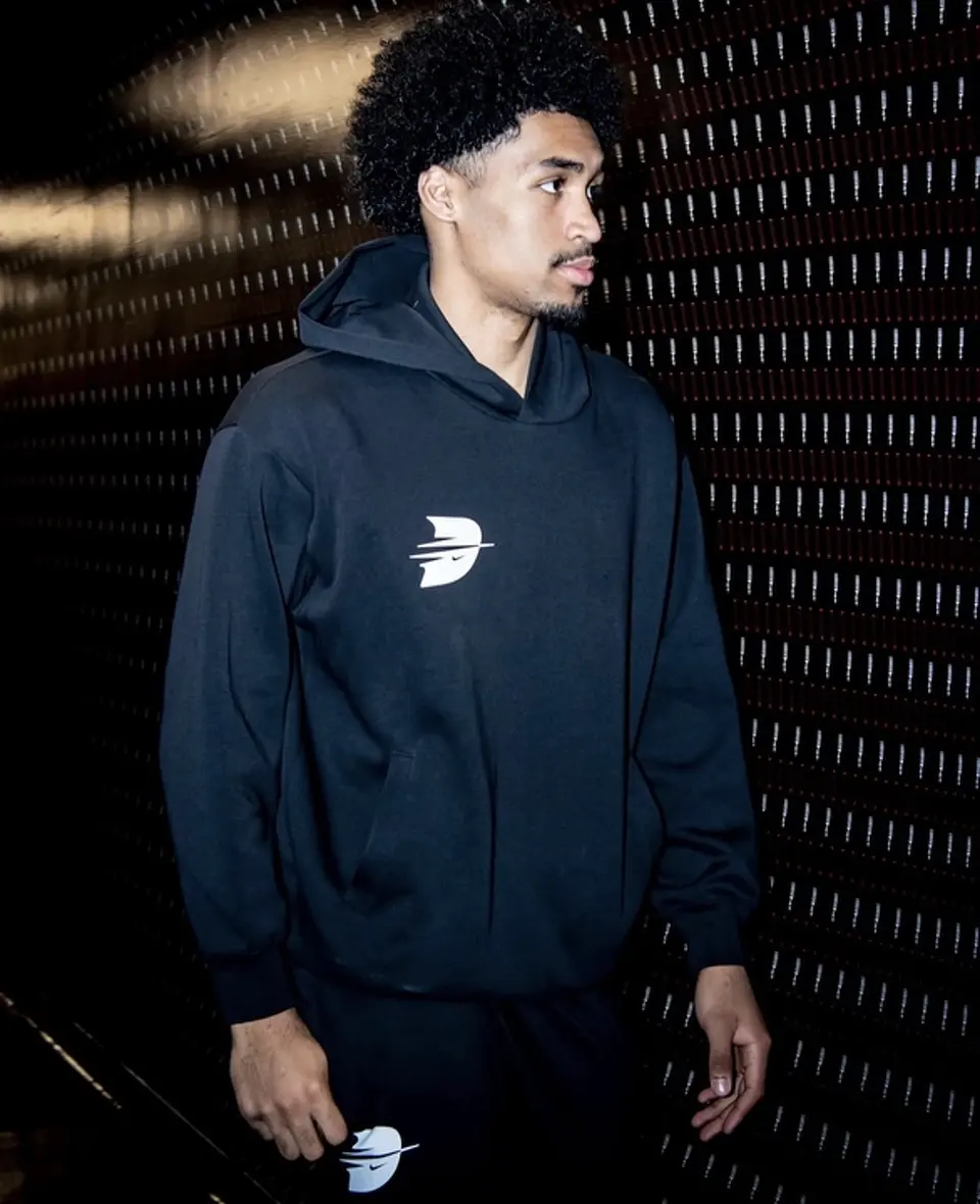 Rookie Dylan Harper arriving at Frost Bank Center ahead of Game 5 of the NBA Finals.