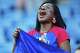A Haiti supporter reacts ahead of the World Cup Group C soccer match between Haiti and Scotland in Foxborough, Mass., near Boston, Saturday, June 13, 2026.