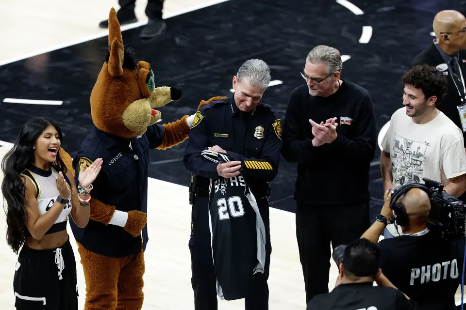 during the first quarter of game five of the NBA Championship at Frost Bank Center on Saturday, June13, 2026.