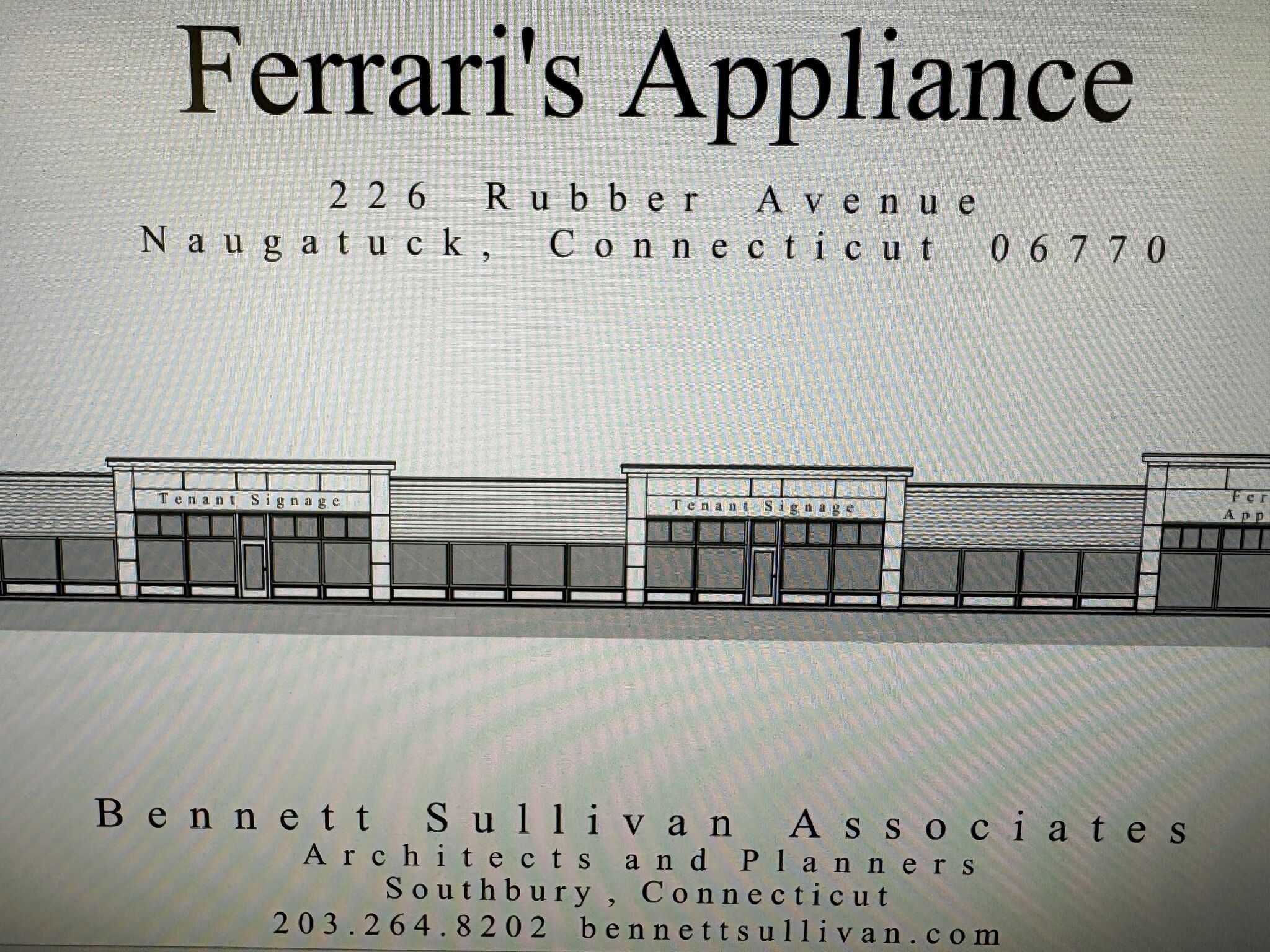 In addition to the appliance showroom, the building at 226 Rubber Ave. would include space for two potential tenants.