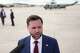 With Marine Two in the background, Vice President JD Vance speaks with reporters upon arriving at Joint Base Andrews, Md., Thursday, May 28, 2026.