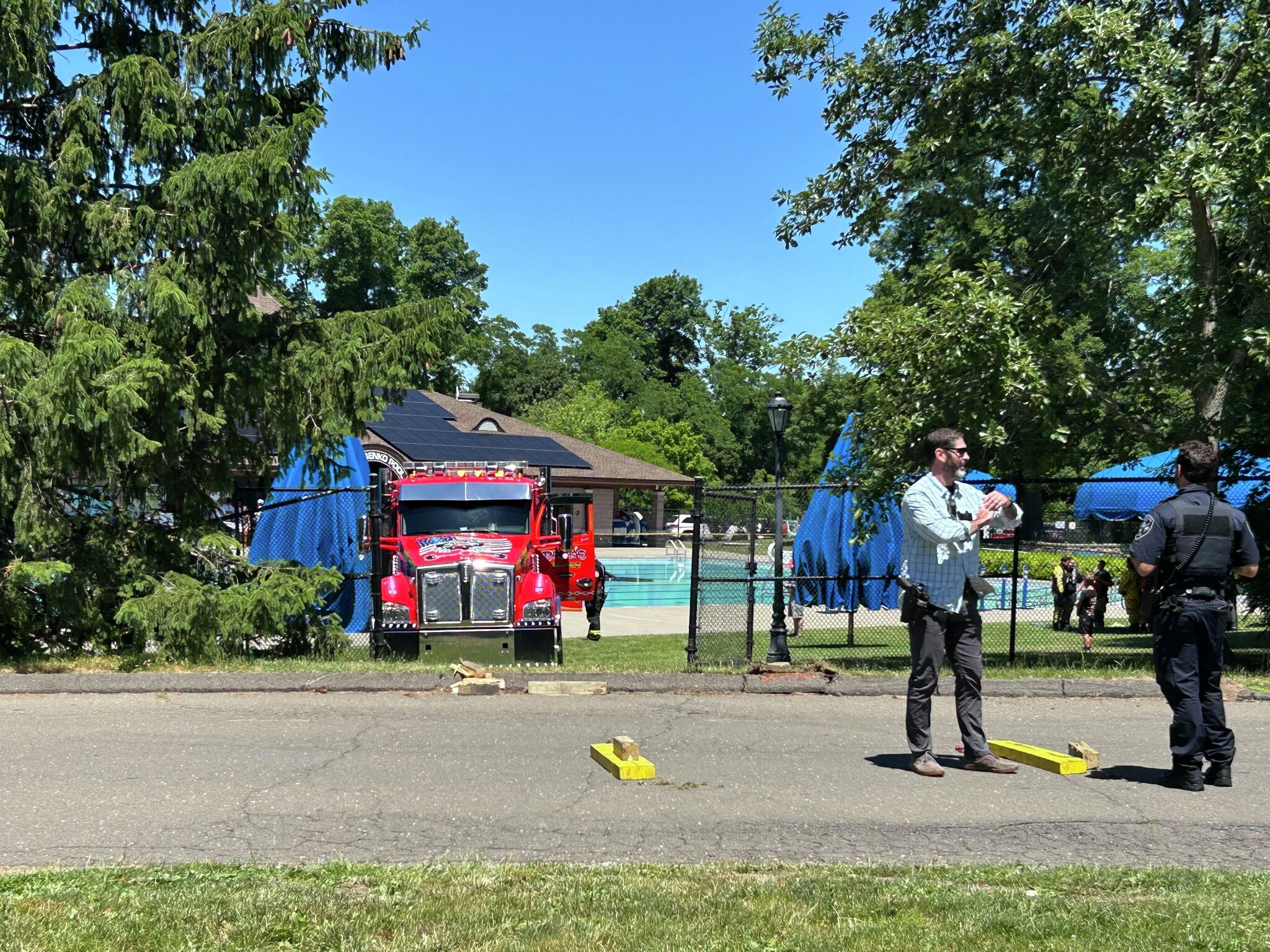 Tesla crash into New Canaan pool cost town more than $75,000