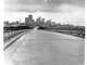 Dallas' skyline as seen from the Jefferson Boulevard Viaduct shortly before it opened in 1973, allowing traffic from Oak Cliff to easily enter downtown.