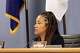 FILE - In this Nov. 25, 2019 file photo, Alderman Robin Rue Simmons, 5th Ward, proposes a reparations fund during a City Council meeting in Evanston, lll. (Genevieve Bookwalter/Chicago Tribune via AP,File)