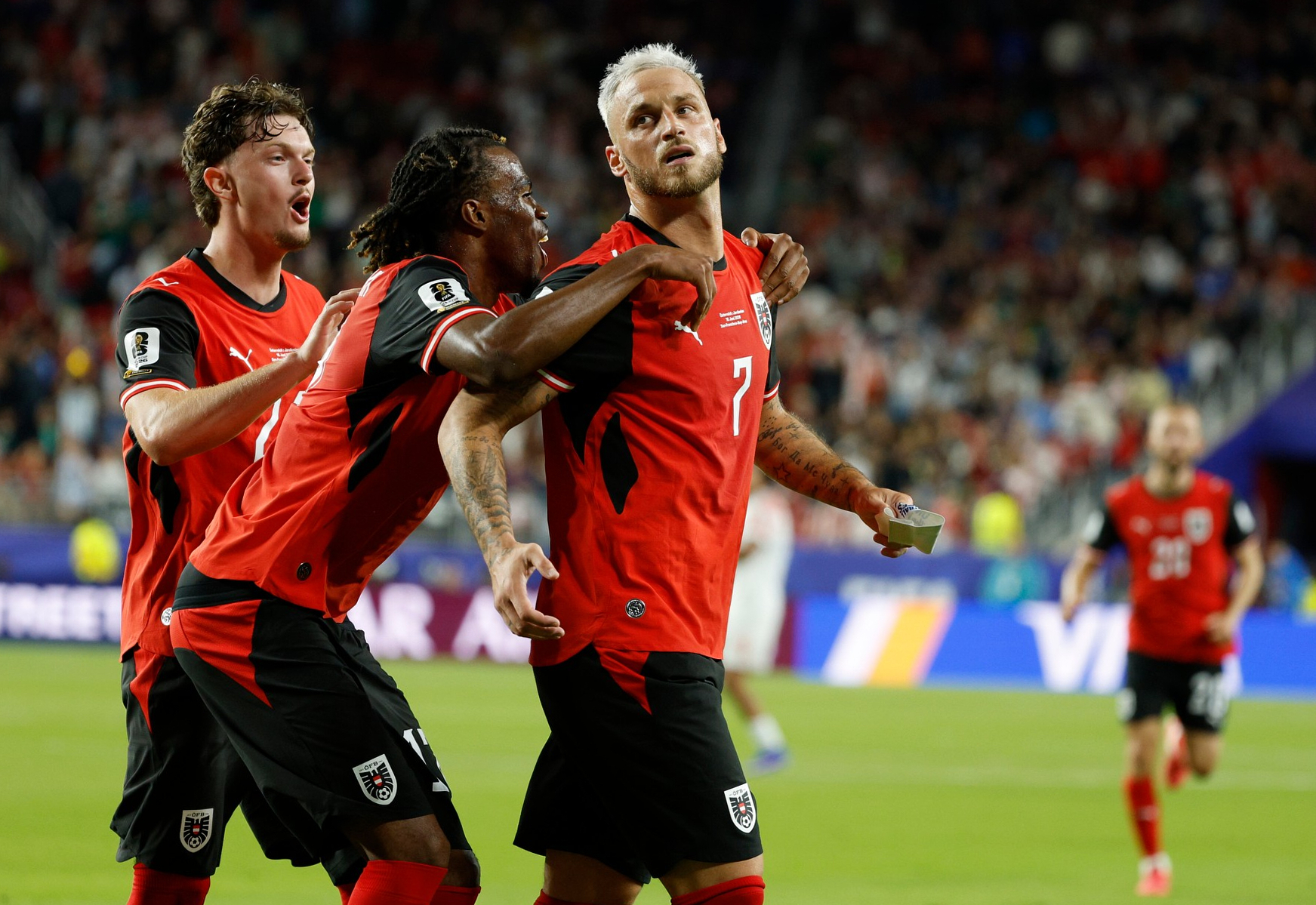 Austria beats Jordan for first World Cup win in 36 years