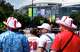 England fans arrive at Dallas Stadium for a FIFA World Cup Group L soccer match against Croatia in Arlington, June 17, 2026.
