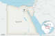 This is a locator map for Egypt with its capital, Cairo.