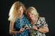 Tanja Spottswood (left) holds her mother Sonja Spottswood as they look to a photo of Tanja's daughter Madison Spottswood, 18, in The Dallas Morning News photo studio, Thursday, Feb. 26, 2026, in Dallas. Madison Spottswood was seven months pregnant when she died from a drug overdose in 2023.