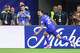 Croatia forward Petar Musa (26) celebrates after scoring a goal during the first half of a FIFA World Cup Group L soccer match against England, on Wednesday, June 17, 2026 , at Dallas Stadium in Dallas.