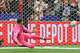 Croatia goalkeeper Dominik Livakovic (1) watches the ball for a penalty goal by England forward Harry Kane (9) during the first half of FIFA World Cup Group L match, on Wednesday, June 17, 2026 , at Dallas Stadium in Dallas.
