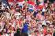 Croatia fans celebrates following their side’s first goal during the first half of FIFA World Cup Group L match against England, on Wednesday, June 17, 2026 , at Dallas Stadium in Dallas.