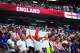 England fans cheer ahead of an FIFA World Cup Group L match against Croatia, on Wednesday, June 17, 2026 , at Dallas Stadium in Dallas.