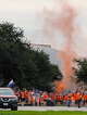 Netherlands fans participate in the Oranje Fanwalk ahead of the team's World Cup match against Sweden on Saturday, June 20, 2026, in Houston.