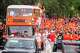 Thousands of fans take part in the iconic Oranje fan walk for Dutch supporters before the team’s match against Sweden in the FIFA World Cup in Houston, Saturday, June 20, 2026.
