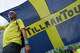 Sweden supporters gather for a fan march at Helix Park ahead of the Swedish national team's FIFA World Cup match against the Netherlands in Houston, Saturday, June 20, 2026.