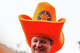 Riding onto of the Oranje Dutch Fanbus sits a DJ who sports an Astros hat during the Oranje Fanwalk, hosted by Koninklijke Nederlandse Voetbalbond and the Royal Dutch Football Association, in support of the Netherlands as they prepare to face Sweden at Houston Stadium in Houston, June 20, 2026.