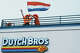 Netherlands’ fans cheer from the the top of a Dutch Bros Coffee shop during the Oranje Fanwalk, hosted by Koninklijke Nederlandse Voetbalbond and the Royal Dutch Football Association, in support of the Netherlands as they prepare to face Sweden at Houston Stadium in Houston, June 20, 2026.
